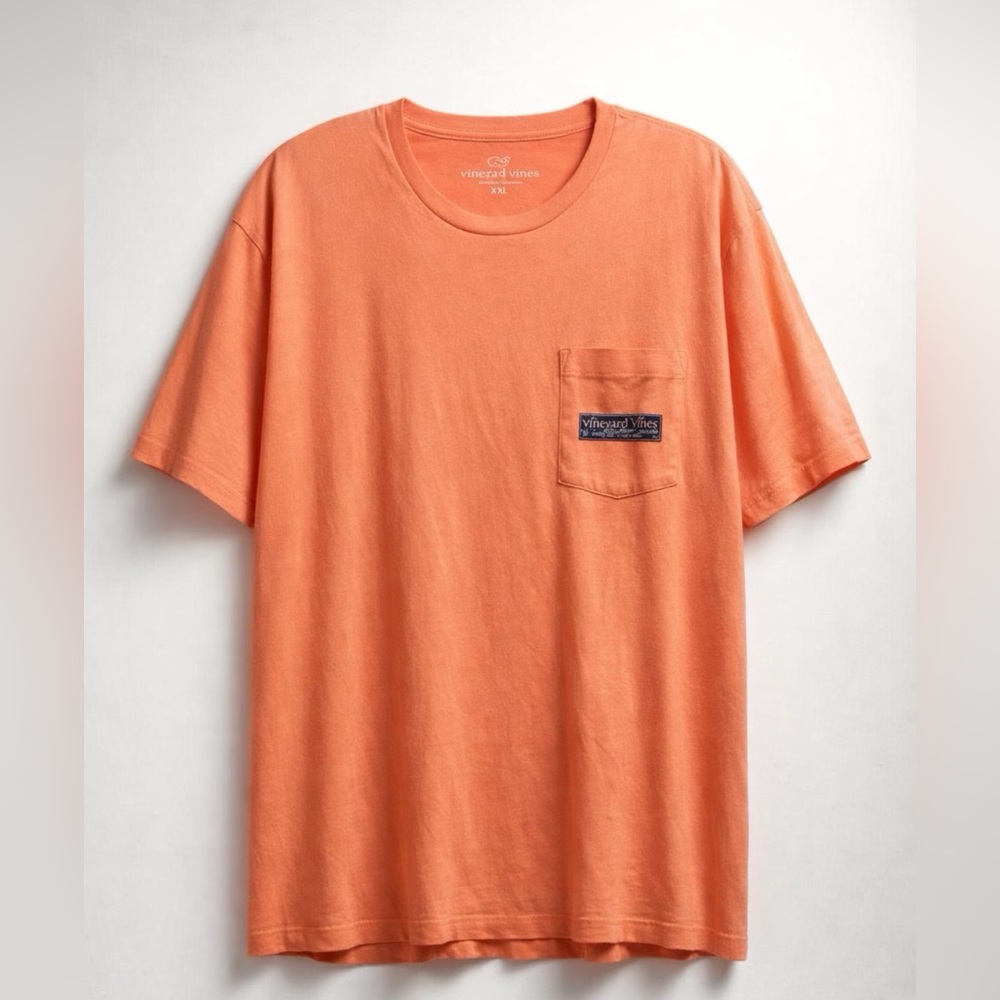 Vineyard Vines Men's Coral Short Sleeve Tee - Picture 2 of 4